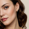 European American Round Zircon Hoop Earrings For Women Casual Elegant Daily Dating Jewelry view 3
