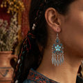 Bohemian Ethnic Long Tassel Earrings Retro Geometric Floral Colorful Niche Fashion Ear Jewelry view 2