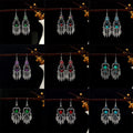 Bohemian Ethnic Long Tassel Earrings Retro Geometric Floral Colorful Niche Fashion Ear Jewelry view 4