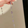 2026 New Copper Zircon Round Waterdrop Beaded Bracelet Minimalist Style Fashion Jewelry view 3