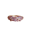 French Elegant Purple Full Rhinestone Ring For Women view 5