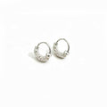 Elegant Silver Plated Hoop With Pearl Bead And Rhinestone Accents, Light Luxury Chinese Style Earrings view 5