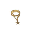 18K Gold Plated Copper Zircon Star Double Layer Open Ring For Women, Versatile Niche Design view 5