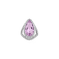 Light Luxury Copper Teardrop Full Rhinestone Ring With Colored Gem Statement Design view 5
