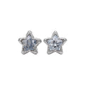 Glass Crystal Star Stud Earrings For Women, Minimalist French Commuter Fashion Jewelry view 5