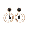 Ethnic Style Round Resin Geometric Drop Earrings For Women Light Luxury Statement Jewelry view 5
