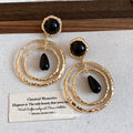 Ethnic Style Round Resin Geometric Drop Earrings For Women Light Luxury Statement Jewelry view 2