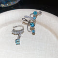 Sparkling Zircon Copper Multilayer Flower Clip-on Earrings, No Piercing Luxury Ear Cuffs view 2
