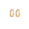Vintage Copper Round Zircon Stud Earrings With Silver Pins Minimalist Light Luxury Retro Jewelry view 5