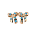 French Vintage Bow Zircon Flower Copper Stud Earrings For Women, Court Style Light Luxury Jewelry view 5