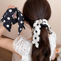 Fabric Bow Polka Dot Hair Clip And Hair Tie Jewelry Set Korean Style Versatile Hair Accessories view 3