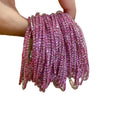 Colorful Rhinestone Single Row Elastic Copper Bangle Minimalist Fashion OL Geometric Bracelet view 5