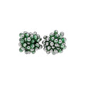 Fresh Summer Artificial Crystal Beaded Flower Stud Earrings For Women Elegant Floral Jewelry view 5