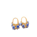Rhinestone Resin Flower Basket Earrings Forest Style Elegant Floral Ear Clips view 5
