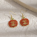 Halloween Acrylic Pumpkin Ghost Bat Black Cat Skull Drop Dangle Alloy Hook Fashion Earrings view 4