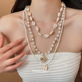 Bohemian Starfish Imitation Pearl Necklace Old Money Vacation Style Geometric Clavicle Jewelry For Women view 3