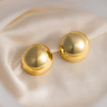 Luxury French Style Gold Silver Alloy Round Ball Stud Clip Statement Fashion Earrings view 3