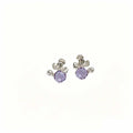 Elegant Flower Zircon Pearl Stud Earrings With Gold Alloy Bow Detail Sweet Luxury Women's Fashion Earrings view 5