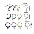 Stainless Steel Real Gold Plated D Buckle O Ring Ear Hooks Ear Clips For DIY Jewelry Accessories view 2