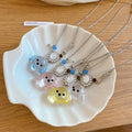 Copper Zircon Dog Flower Sweater Necklace For Women Summer Pastoral Collarbone Jewelry view 3