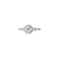 Copper Pearl Zircon Flower Open Bangle Ring Vintage Court Style Luxury Jewelry For Women view 5