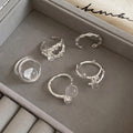 Korean Style Minimalist Round Resin Zircon Ring For Women Chic Fashion Index Finger Jewelry view 3
