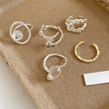 Korean Style Minimalist Round Resin Zircon Ring For Women Chic Fashion Index Finger Jewelry view 1