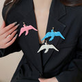 Alloy Enamel Swallow Bird Brooch Minimalist Elegant Fashion OL Clothing Accessory view 1