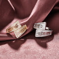 Geometric Meander New Chinese Style Ring For Women, Vintage Elegant Trendy Statement Jewelry view 2