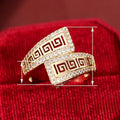Geometric Meander New Chinese Style Ring For Women, Vintage Elegant Trendy Statement Jewelry view 4