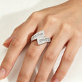 Geometric Meander New Chinese Style Ring For Women, Vintage Elegant Trendy Statement Jewelry view 3