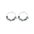 Bohemian Irregular Shell Stone Beaded Hoop Earrings Geometric Forest Style Jewelry view 5