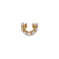 Sparkling Zircon Faux Pearl Clip-on Earrings Korean Light Luxury Geometric Ear Cuffs For Women view 5