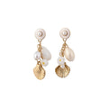 2026 New Faux Pearl Shell Starfish Flower Stud Earrings European Beach Vacation Style view 5