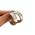 Iron C-Shaped Polka Dot Hoop Earrings, Geometric Light Luxury Style Fashion Ear Jewelry view 5