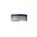 Sparkling Rhinestone Multilayer Round Gradient Open Copper Bangle Fashion Jewelry view 5
