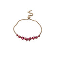 Light Luxury Copper Beaded Bracelet With Colorful Zircon Butterfly Bow Heart Charm view 5