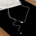 Old Money Style Alloy Heart Pendant Necklace Minimalist Enamel Oil Drip Geometric Clavicle Chain view 2