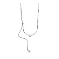 Old Money Style Alloy Heart Pendant Necklace Minimalist Enamel Oil Drip Geometric Clavicle Chain view 5