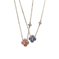 Korean Light Luxury Copper Zircon Flower Geometric Collarbone Necklace for Women view 5
