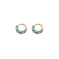 Vintage Style Copper Oval Zircon Beaded Necklace And Ear Cuff Jewelry Set For Women view 5