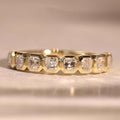 Minimalist Square Chunky Pave Zircon Ring For Women French Commuter Style Statement Band view 5