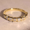 Minimalist Square Chunky Pave Zircon Ring For Women French Commuter Style Statement Band view 4