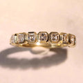 Minimalist Square Chunky Pave Zircon Ring For Women French Commuter Style Statement Band view 2