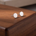 Stainless Steel Moon Star Geometric Stud Earrings Small Versatile Steel Color Jewelry view 3