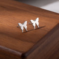 Stainless Steel Moon Star Geometric Stud Earrings Small Versatile Steel Color Jewelry view 2