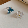 Simple Flower Texture Open Ring For Women view 2