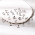 New Stainless Steel Half Sunflower Stud Earrings For Women French Retro Minimalist Jewelry view 1