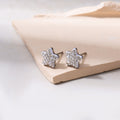 New Stainless Steel Half Sunflower Stud Earrings For Women French Retro Minimalist Jewelry view 3
