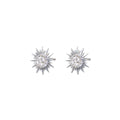 New Stainless Steel Half Sunflower Stud Earrings For Women French Retro Minimalist Jewelry view 5
